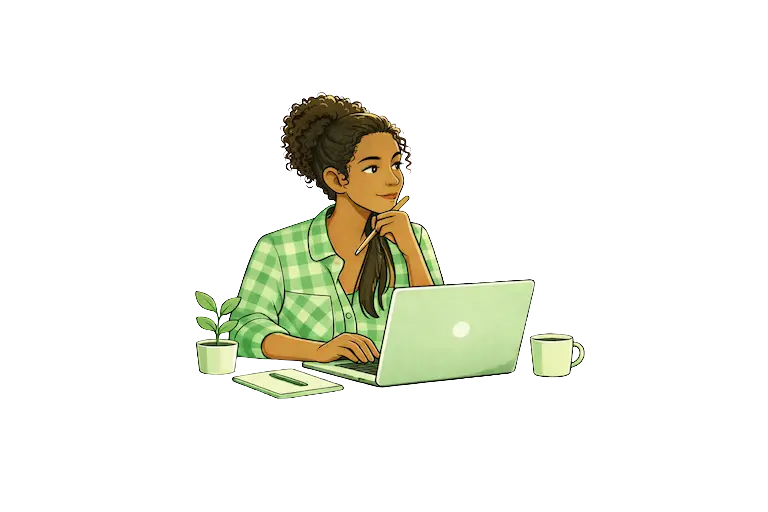 Person working on a laptop